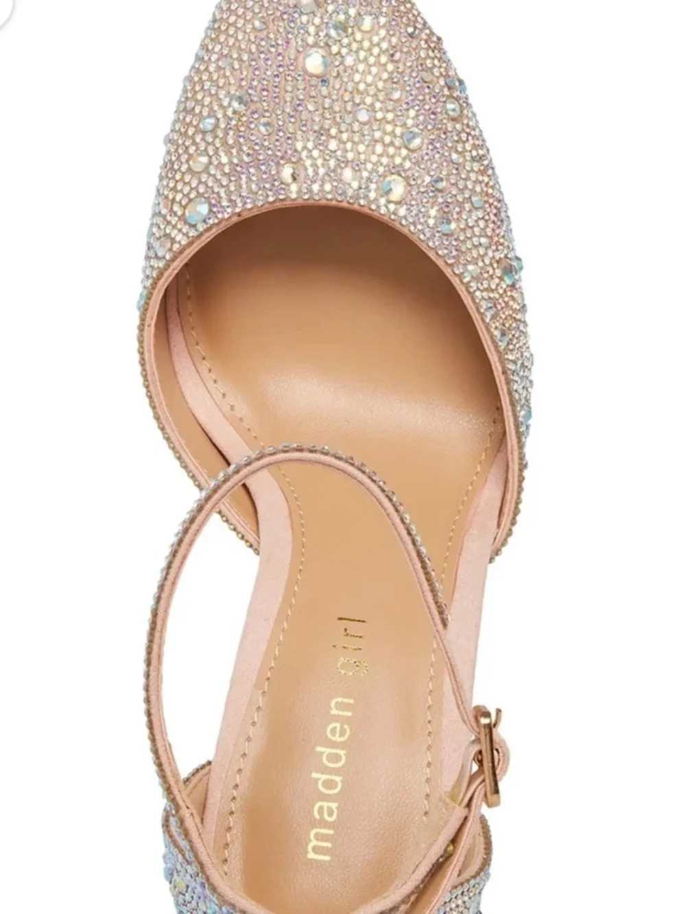 Madden Girl Platform Rhinestones Pump Nude Sz 7M